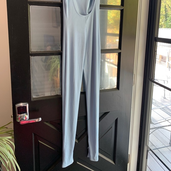 Long blue jumpsuit - Picture 4 of 7